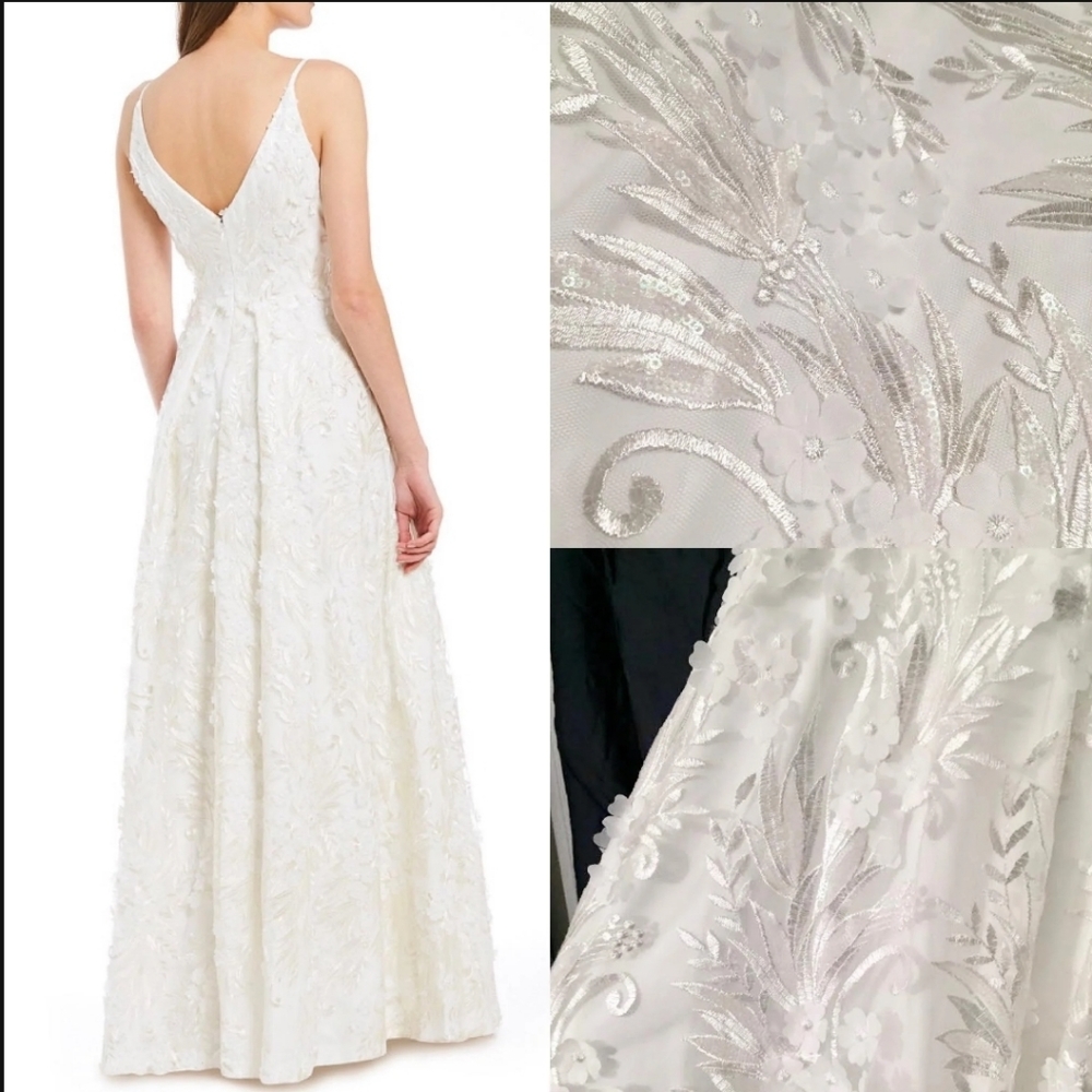 Floral Applique Gown - Picture 2 of 4